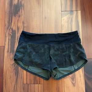 Lululemon Speed Up Shorts Camo
